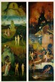 Paradise and Hell left and right panels of a triptych moral Hieronymus Bosch